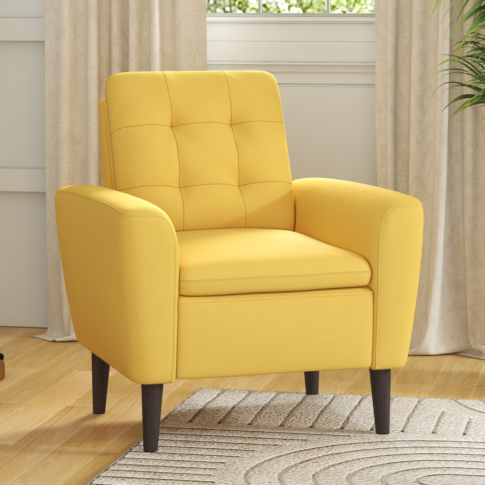 Safavieh Callista Wicker Club Chair, Yellow - Walmart.com