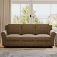 thumbnail image 1 of Ebello Modern Sofa Couch, 3-Seater Upholstered Couches with Thick Cushions for Living Room and Bedroom, Brown, 1 of 7