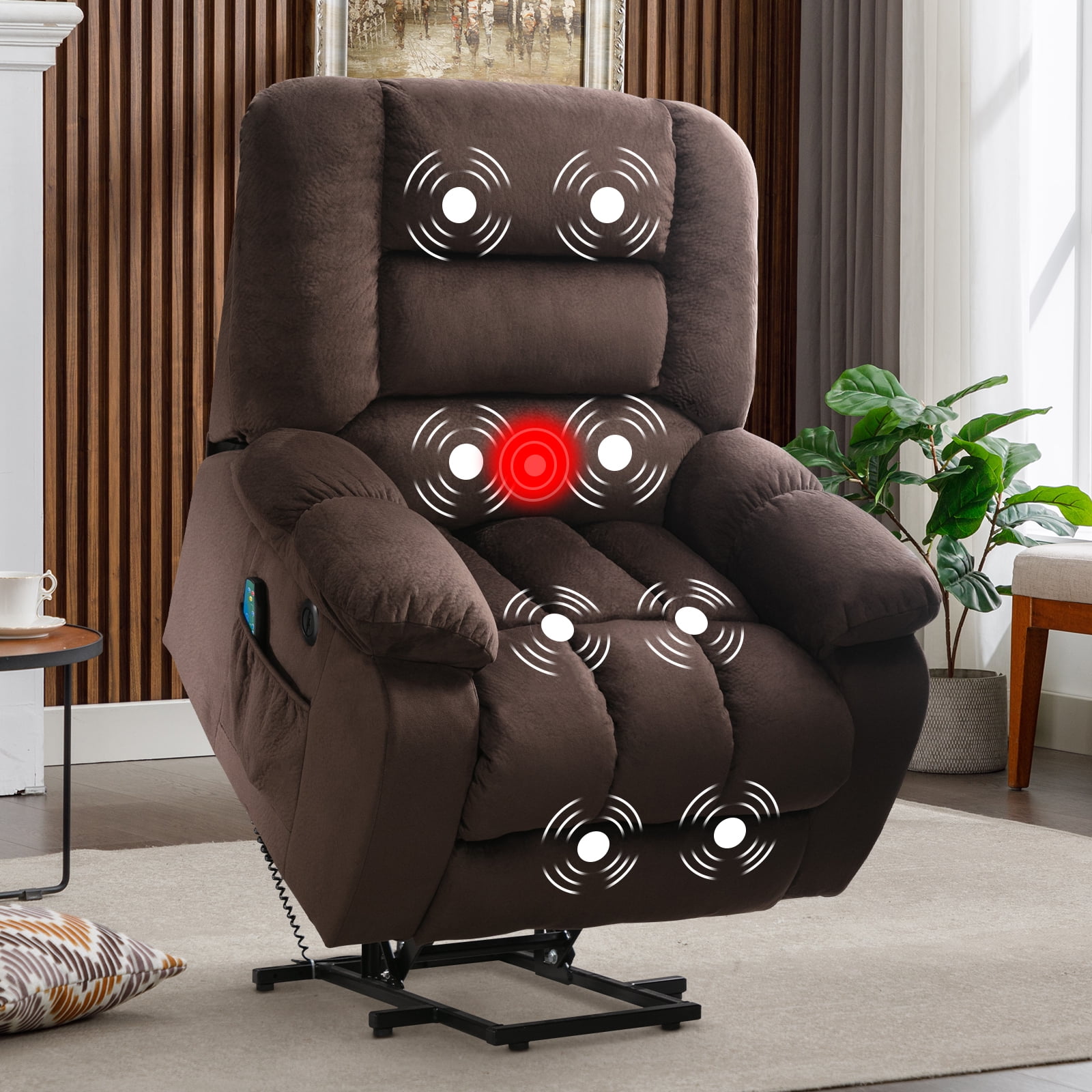 hzlagm Modern Ergonomic Electric Lift Recliner Chair with Footrest Single  Reclining Sofa Lounge Soft Cushion and Back Comfortable Armchair for Living  Room - Dark Gray 