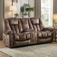 thumbnail image 1 of Ebello Power Lift Recliner Loveseat, Electric 2-Seater Reclining Sofa with Storage Console, USB Ports and Cup Holders for Living Room, Dark Brown, 1 of 9