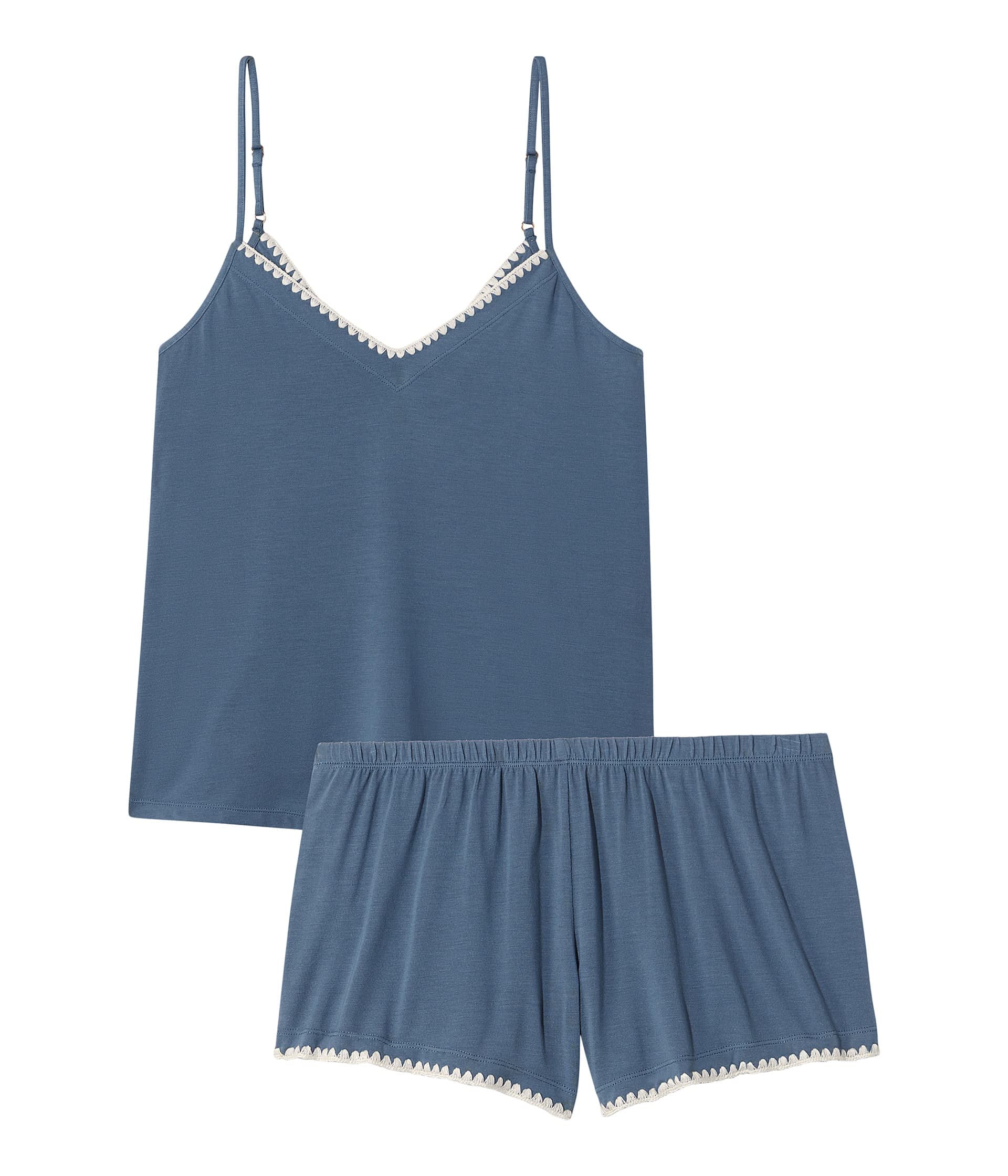 Eberjey Frida - The Whip Stitch Cami and Shorts Set (Womens, Navy