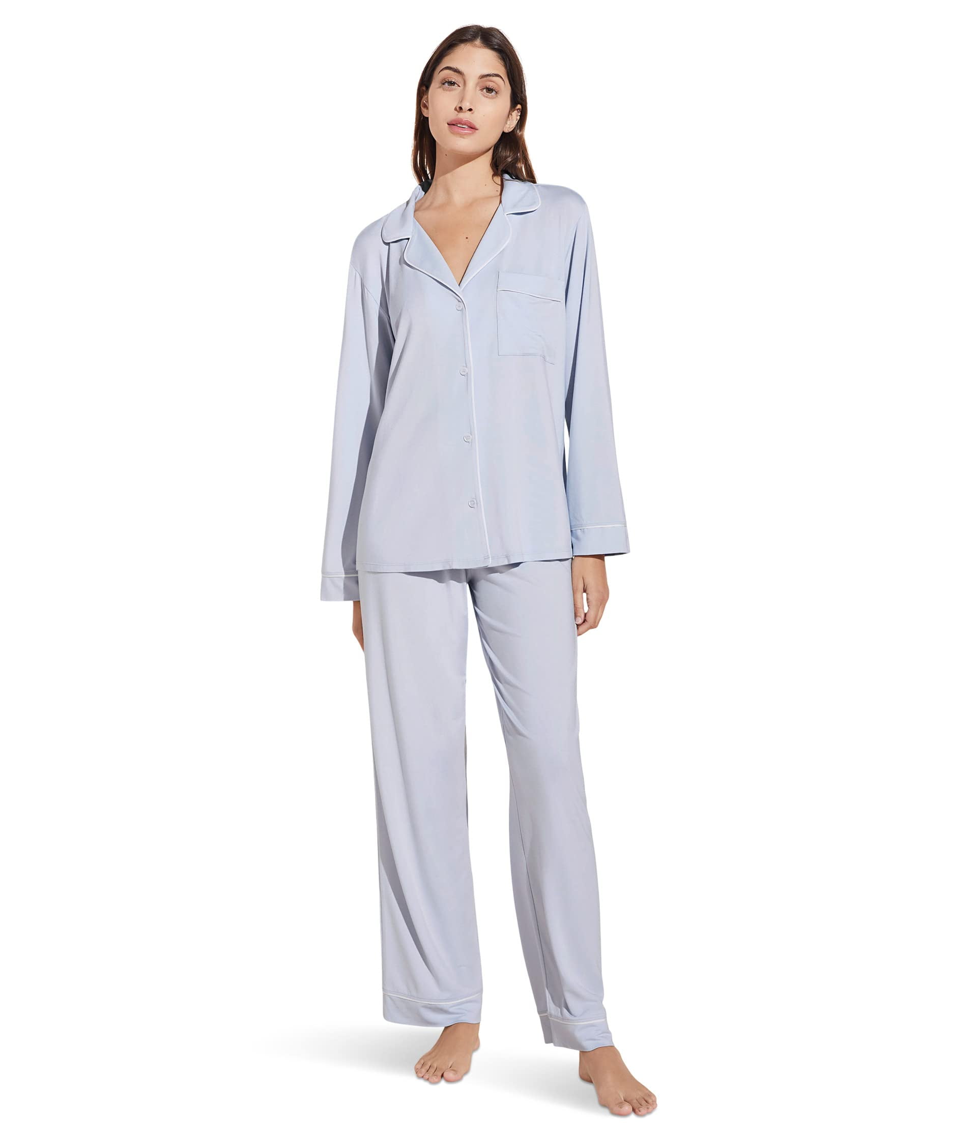 Eberjey Gisele - PJ Set (Womens, Ice Blue/Ivory, XL) - Walmart.com