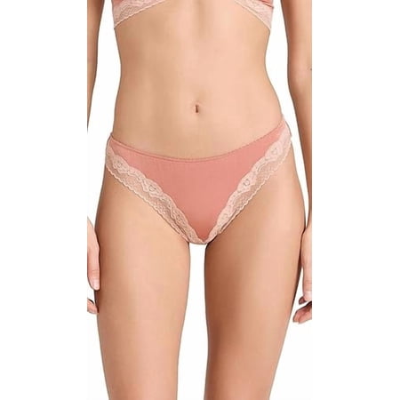 Eberjey Women's Flora Thong, Rouge Pink/Rose, L