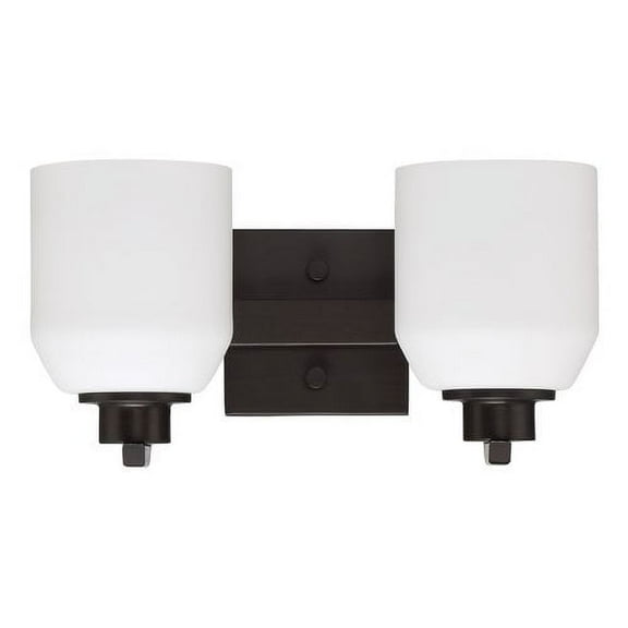 2-Light Quartz Vanity with Opal Glass
