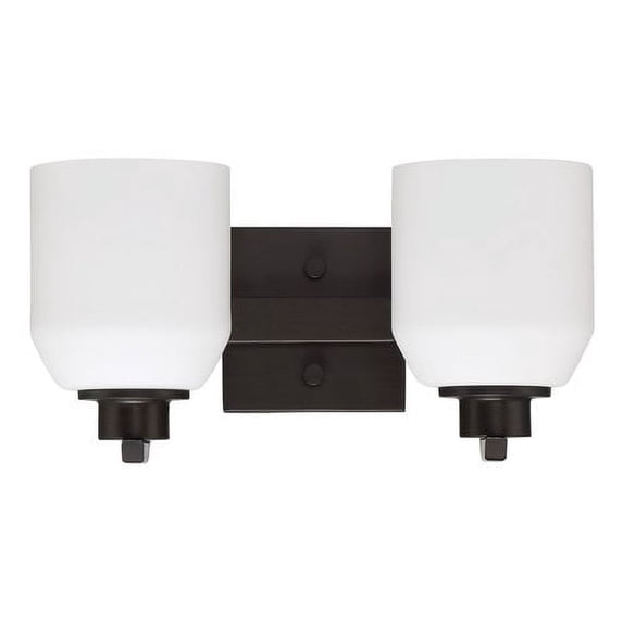 2-Light Quartz Vanity with Opal Glass