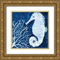 thumbnail image 1 of Ebert, Roey 12x12 Gold Ornate Wood Framed with Double Matting Museum Art Print Titled - Midnight Seahorse, 1 of 4