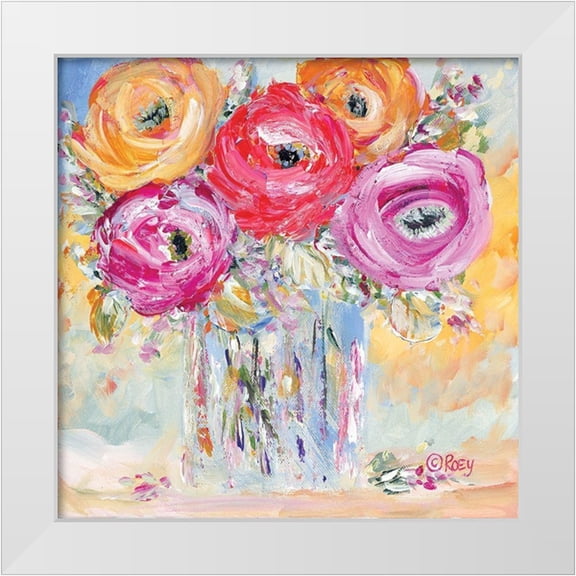 Ebert, Roey 12x12 White Modern Wood Framed Museum Art Print Titled - Burst of Bloom
