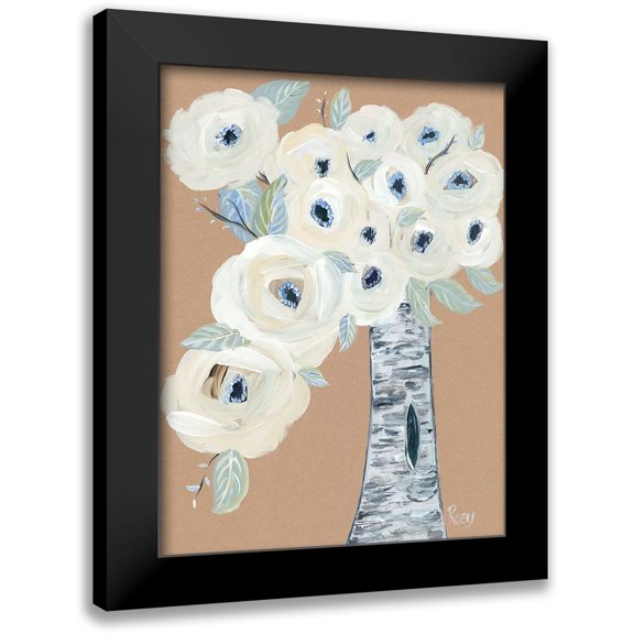 Ebert, Roey 12x14 Black Modern Framed Museum Art Print Titled - Blooming Birch Vase II