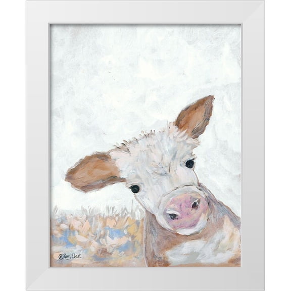 Ebert, Roey 12x14 White Modern Wood Framed Museum Art Print Titled - Moo
