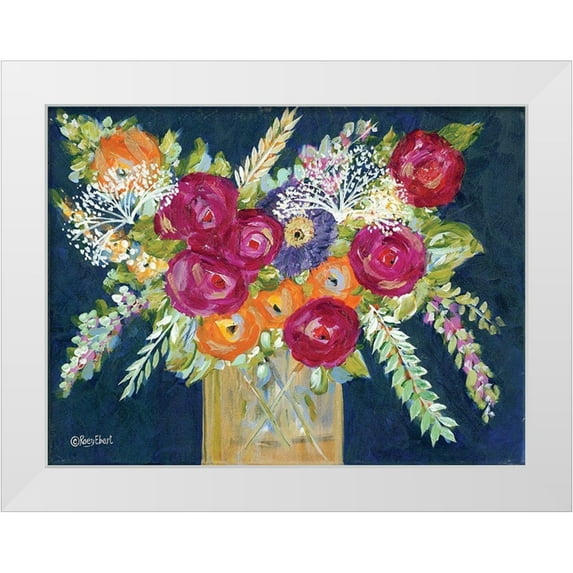Ebert, Roey 14x12 White Modern Wood Framed Museum Art Print Titled - Golden Vase II
