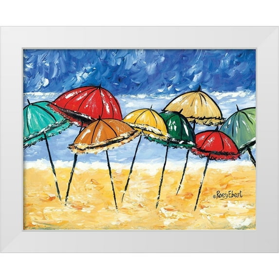 Ebert, Roey 24x20 White Modern Wood Framed Museum Art Print Titled - Beach Party