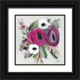 thumbnail image 1 of Ebert, Roey 26x26 Black Ornate Wood Framed with Double Matting Museum Art Print Titled - Pretty in Pink And Black II, 1 of 4