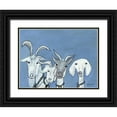 thumbnail image 1 of Ebert, Roey 32x25 Black Ornate Wood Framed with Double Matting Museum Art Print Titled - Goats, 1 of 4