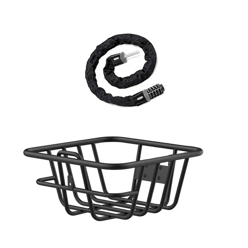 Ebike Accessories, Bike Front Basket and Cable Lock