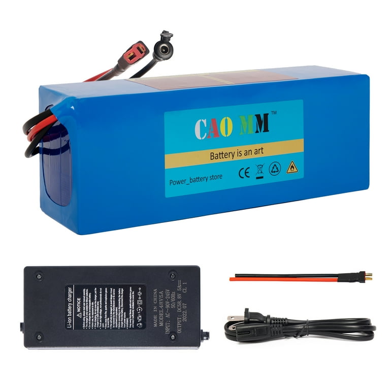 48V Battery Charger 54.6V 2A Battery Charger Power Supply Adapter for 48V  Lithium Battery Charger ebike li ion Batteries Charger DC Plug with Cooling