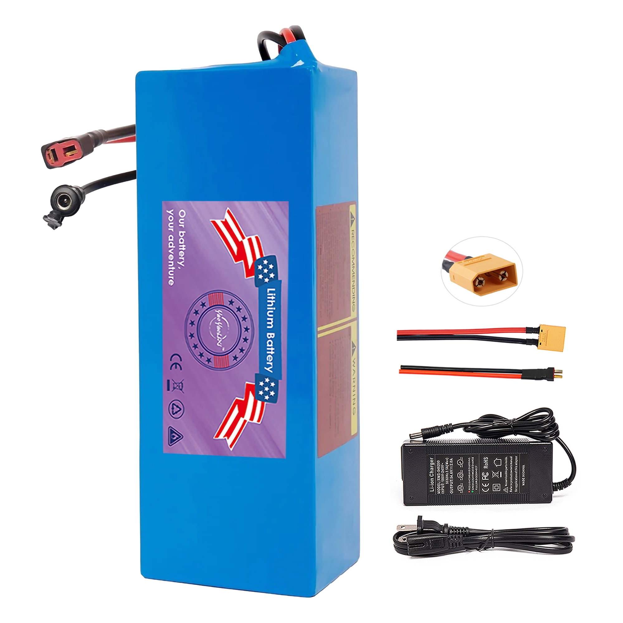 48V 14Ah E-Bike Battery - Lithium, XT-60 Plug, for 1000W 48V 14Ah E-Bike Battery - Lithium, XT-60 Plug, for 1000W