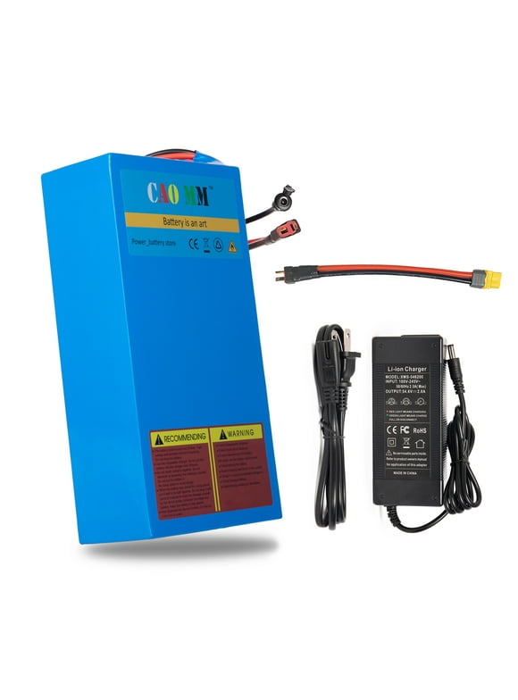 Ebike Battery 48V 20Ah Lithium Battery with Charger XT-90 48V Battery for 1200W Electric Bike Motorcycle