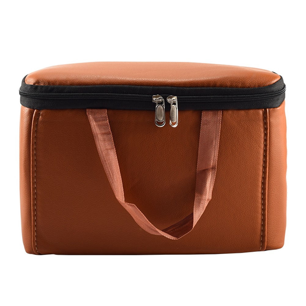 Ebike Bike Basket Front/Rear Folding Bicycle Basket With Removable Liner Pu Bag B+Brown Bag Fangkenuo