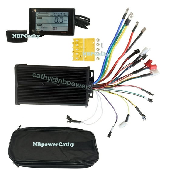 Ebike Controller 48/72V 80A Sine Wave Dual Mode Ebike Controller 18 Mosfets and SW900 Display for 3000W Ebike