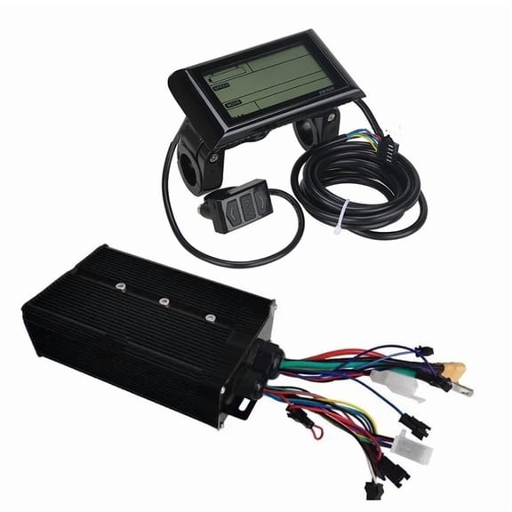 Ebike Controller 48V-72V 60A 3000W+SW900 Display Sine Wave Dual Mode 18-Tube Controller for Motor Mountain Bike Refit,1 x Controller 1 x SW900 Display,Black