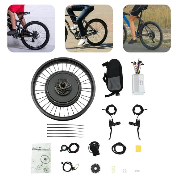 Ebike Conversion Kit 1000W Motor with LCD Display, Thumb Throttle, Pedal Assist, and Brushless Technology for Comfortable and Efficient Riding