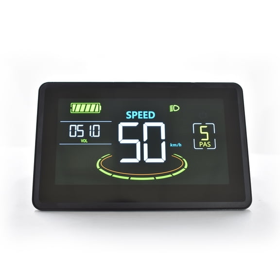 Ebike Display H6C 5PIN, UART No. 2 Protocol, 24V-60V Colorful Speedometer Odometer Modification
