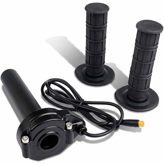 Ebike Full Twist Throttle, 3 Pin Style Throttle Grip Kit - Waterproof, Durable & Reliable, 12V-72V Compatible with Electric Dirt Bike
