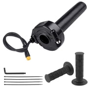 Ebike Full Twist Throttle with Rolling Bearing, Surron Style 3-Pin Waterproof Grip Kit Compatible Fit for Macfox HappyRun Freego Heybike - Universal 12V-72V Electric Dirt Bike