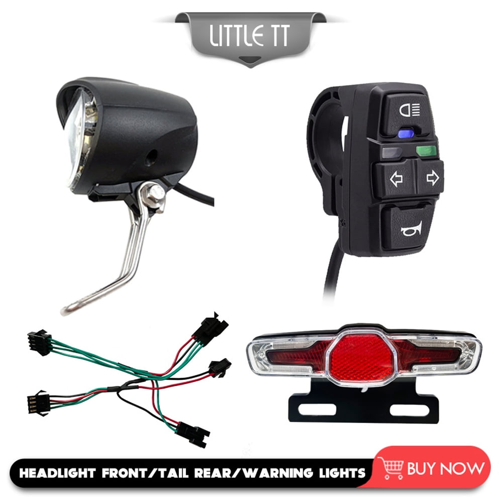 Bike Light Kit Headlight And Tail Light Sets, 24V To 48V Front
