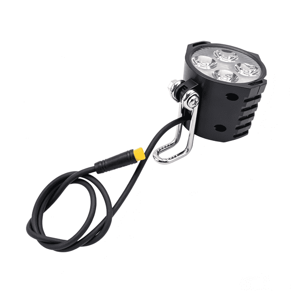 Ebike LED Headlight Accessories 36V 48V Lamp 3pin Built-in Horn Front Light 4 Bulbs for Electric Scooters Bicycles