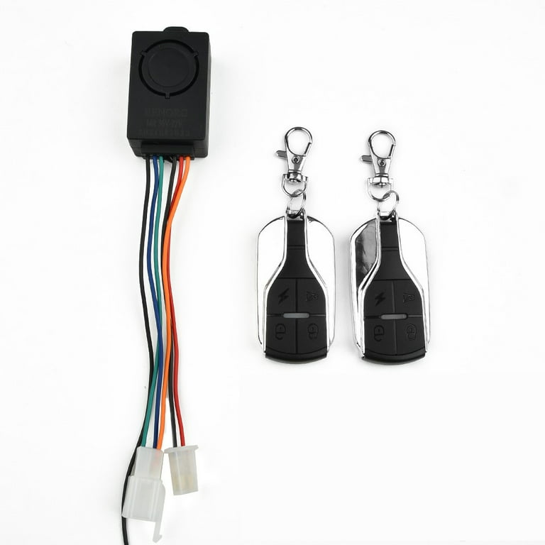 Ebike Smart Alarm Waterproof Dustproof Remote Control Anti-Theft Lock Electric Bicycle Accessories, Black