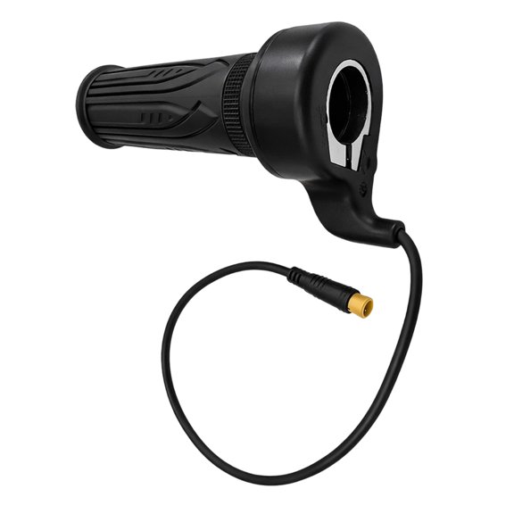 Ebike Throttle, Black PC & ABS Half Twist Handlebar Grip for Electric Bicycles, Waterproof IPX4 3-Pin Accelerator with 0-50 Rotation Angle, Handlebar Throttle for 0.87 in / 22.2 mm Diameter
