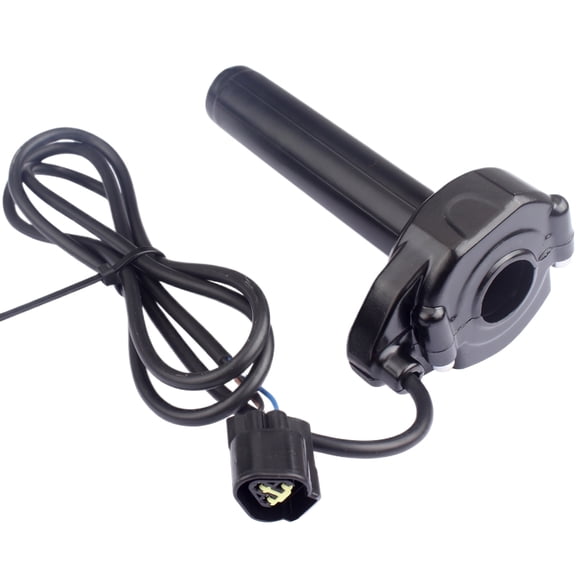 Ebike Throttle Grip Kit Full Twist 3-Pin Style Accelerator for 12V-72V Electric Bikes Dirt Bikes Waterproof Easy Install Compatible with E-Bike Conversion Kits and Off-Road E-Motorcycles,Black