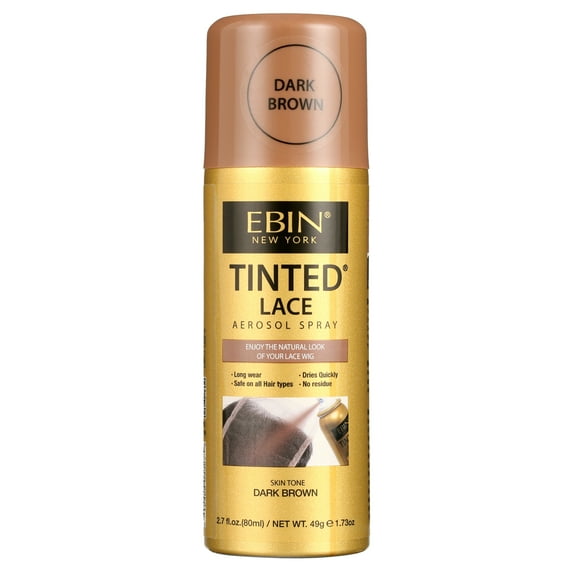 EBIN New York Tinted Lace Spray, Dark Brown - 3.38oz