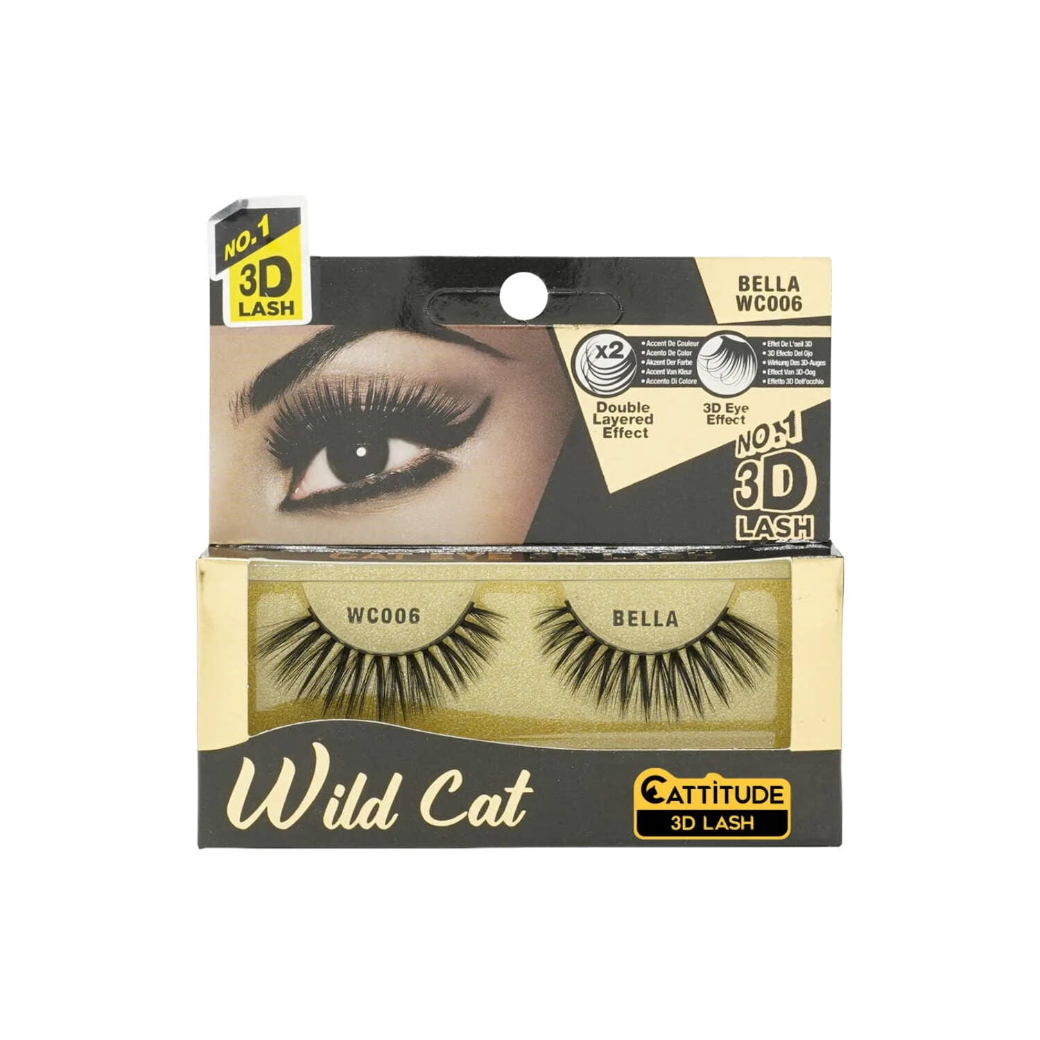 Ebin New York Wild Cat 3D Eye Lashes-Bella