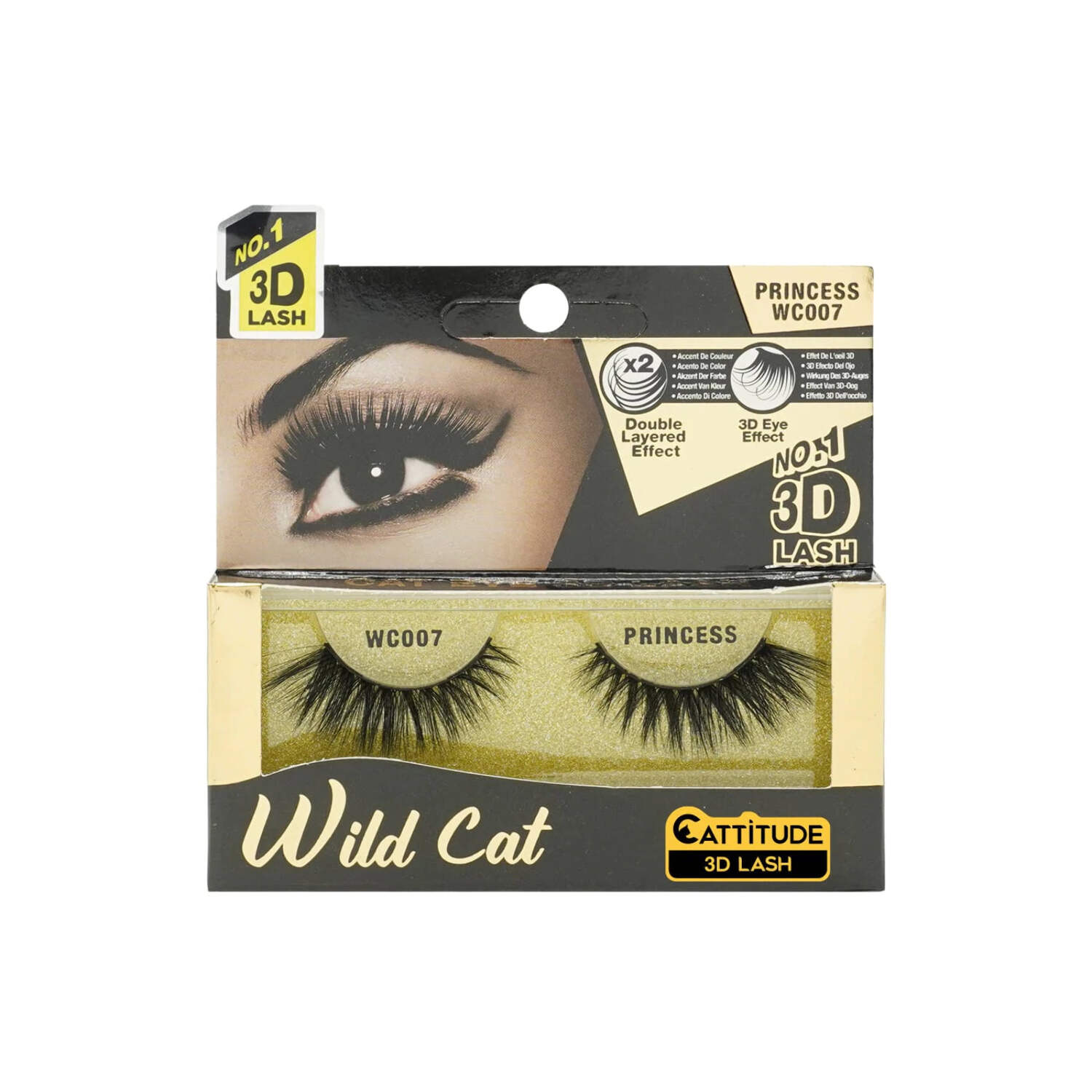 Ebin New York Wild Cat 3D Eye Lashes-Princess