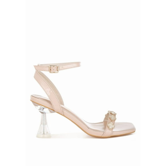 London Rag Ebina Charm Detail Womens Spool Heels