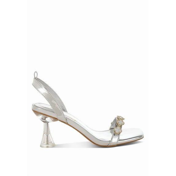 London Rag Ebina Charm Detail Womens Spool Heels