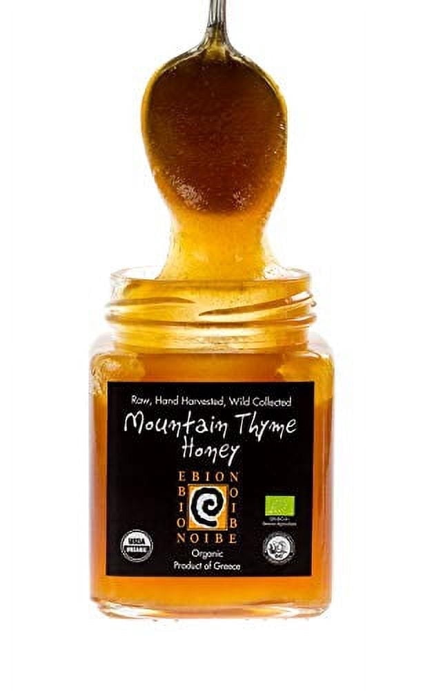 Ebion Organic Beeproducts Raw Mountain Thyme Honey, 250 Gram Jar