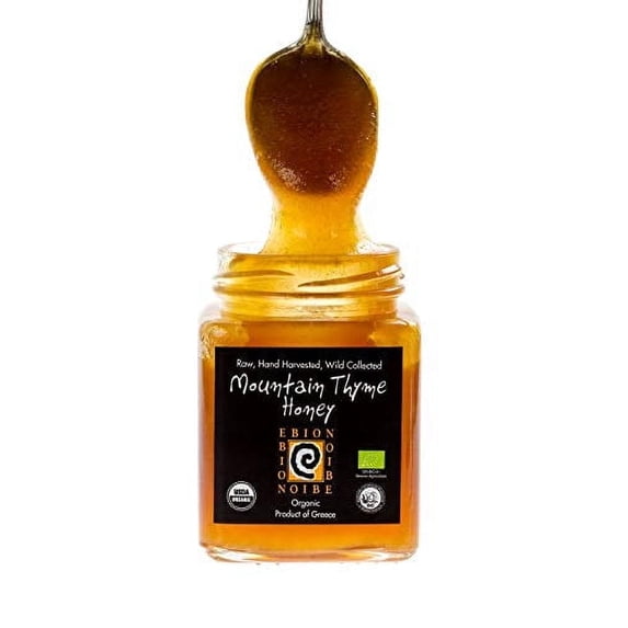 Ebion Organic Beeproducts Raw Mountain Thyme Honey, 250 Gram Jar