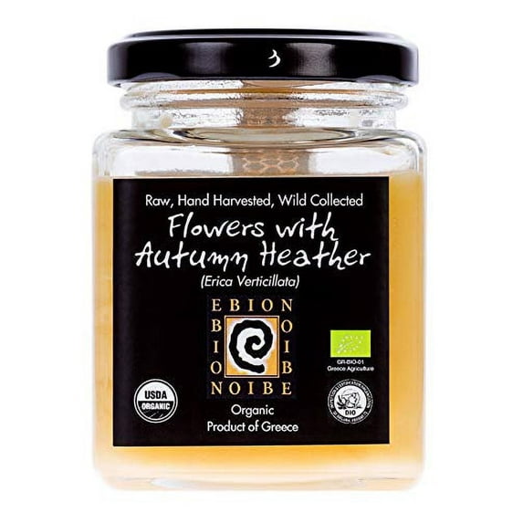 Ebion Organic Honey, Raw Creamy Delicious Autumn Heather, 250g Jar