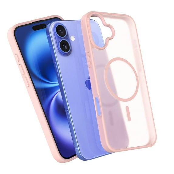 Ebizware Magnetic Protective Case for iPhone 16 Plus with MagSafe and Magnetic Car Phone Holder, TPU Thin Phone Case Cover Shockproof Anti-Fingerprint-Black