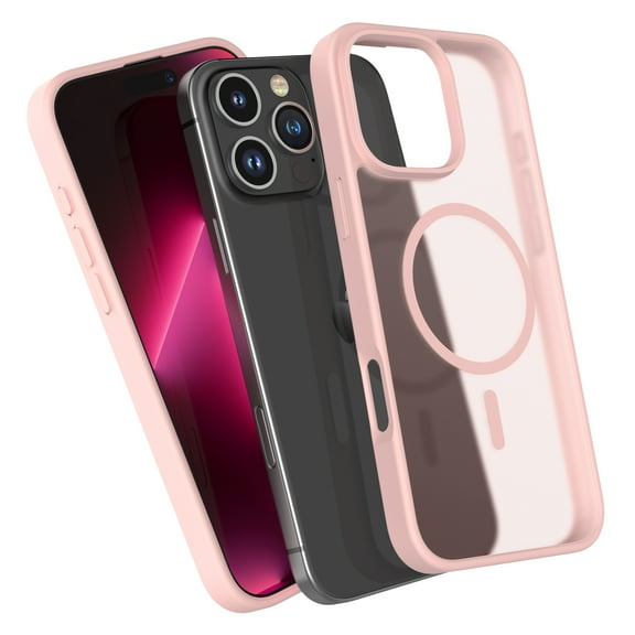 Ebizware Magnetic Protective Case for iPhone 16 Pro Max with MagSafe and Magnetic Car Phone Holder, TPU Thin Phone Case Cover Shockproof Anti-Fingerprint-Black