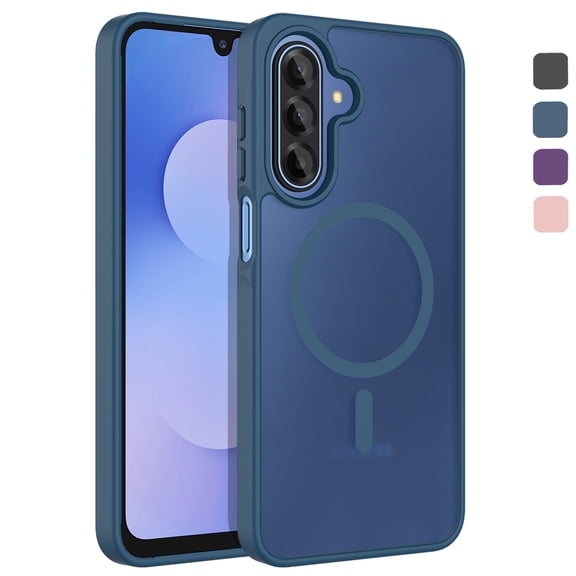 Ebizware for Samsung Galaxy A17 5G Case Shockproof Magnetic Protective Cell Phone Case for Galaxy A17 5G, Compatible with MagSafe Military Grade Drop Protection Rugged Slim TPU Cover - Blue