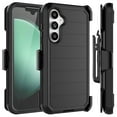 thumbnail image 1 of Ebizware for Samsung Galaxy S23 FE 5G Phone Case, Case with [Built-in Screen Protector] Holster Belt Clip Military Grade Heavy Duty Shockproof Kickstand Cover for Galaxy S23 FE 5G - Black, 1 of 9