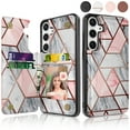 thumbnail image 1 of Ebizware for Samsung Galaxy S24 Phone Case, Magnetic Leather Wallet Case with Credit Card Cash Slots Holder for Women Men Folio Flip Kickstand Cover for Galaxy S24 [Marble], 1 of 9