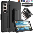 thumbnail image 1 of Ebizware for Samsung Galaxy S24 Ultra Phone Case, Shockproof Case with Holster Belt Clip Military Grade Heavy Duty Full Protection Kickstand Cover for Galaxy S24 Ultra - Black, 1 of 10