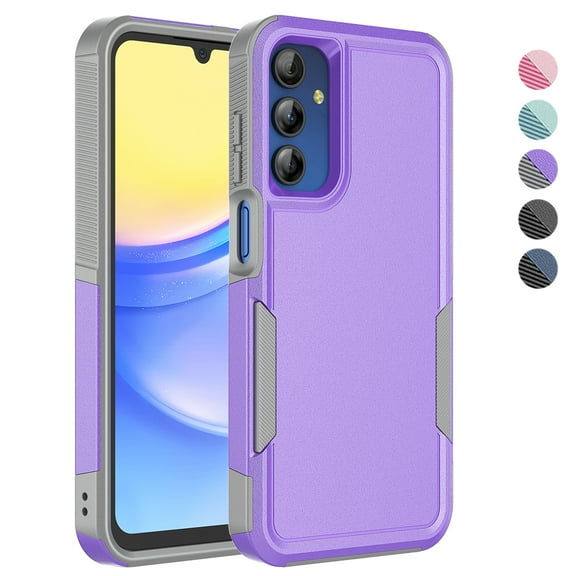Ebizware for Samsung Galaxy A15 5G Phone Case Shockproof Heavy Duty Rugged Cover for Galaxy A15 5G, Purple