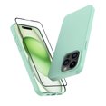 thumbnail image 1 of Ebizware for iPhone 15 Phone Case with Screen Protector, Liquid Silicone Case Cover for Apple iphone 15, Full-Body Protective Case Shockproof Slim Cover with Microfiber Lining (Mint Green), 1 of 9