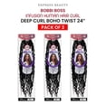 thumbnail image 1 of Ebo Bobbi Boss Infusion Human Hair Curl Crochet Braid Deep Curl Boho Twist 24" ( 1B Off Black ) 3 Pack, 1 of 7